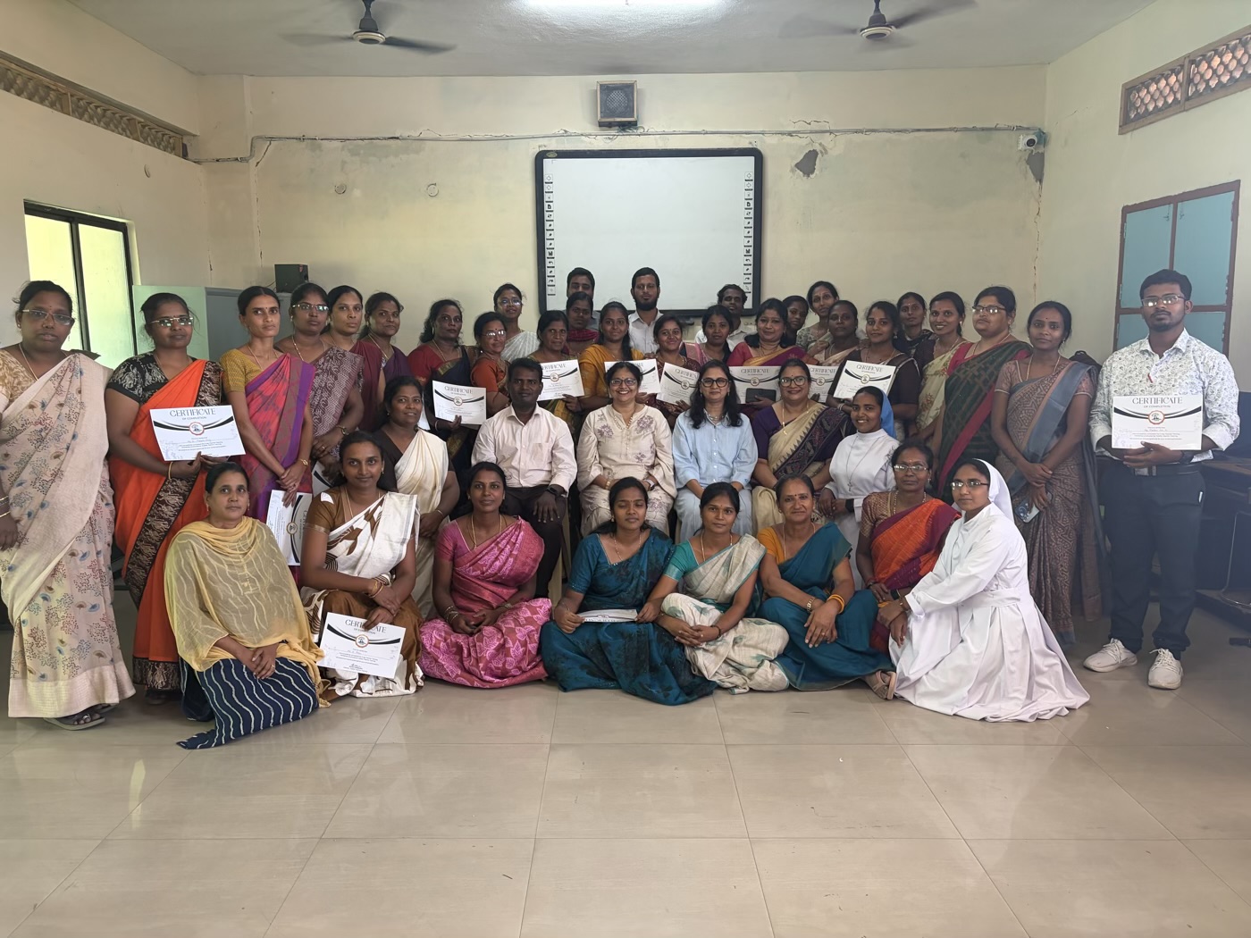 ECCEd diploma graduates with their certificates at Toddler Teachers Training Institute, Nagpur