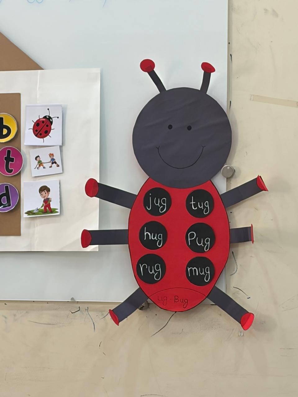 Creative ladybird teaching aid made by a trainee teacher