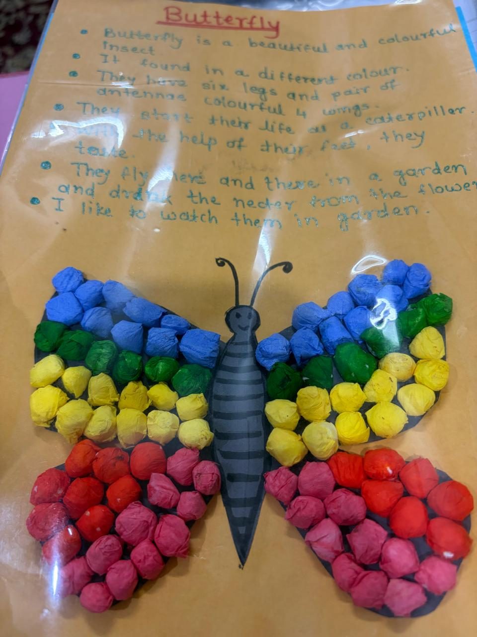 Colourful butterfly counting teaching aid